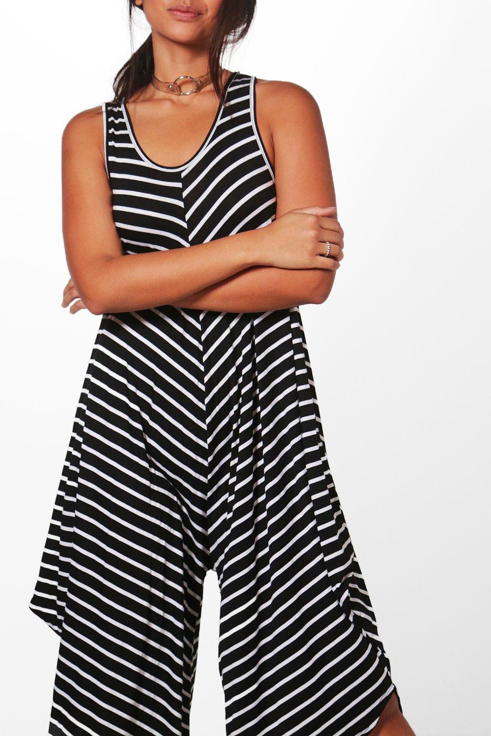 striped harem jumpsuit