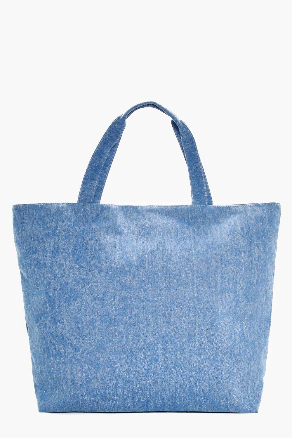 denim beach bag