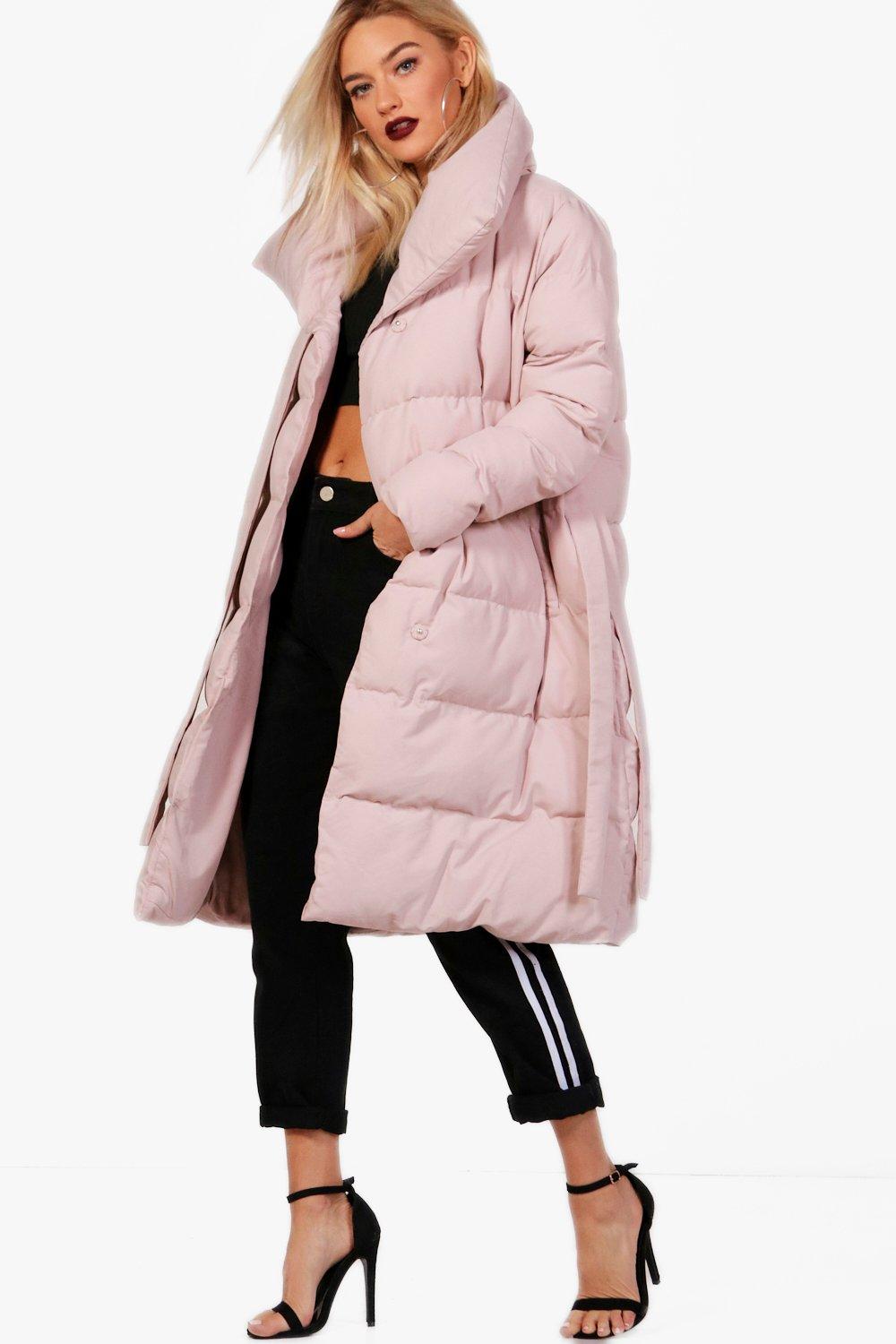 boohoo longline padded coat