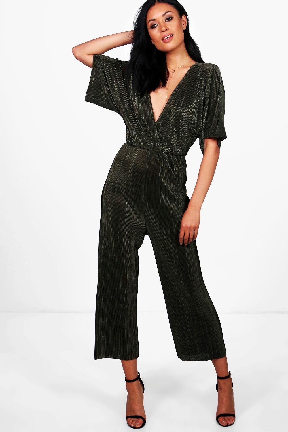 boohoo pleated jumpsuit