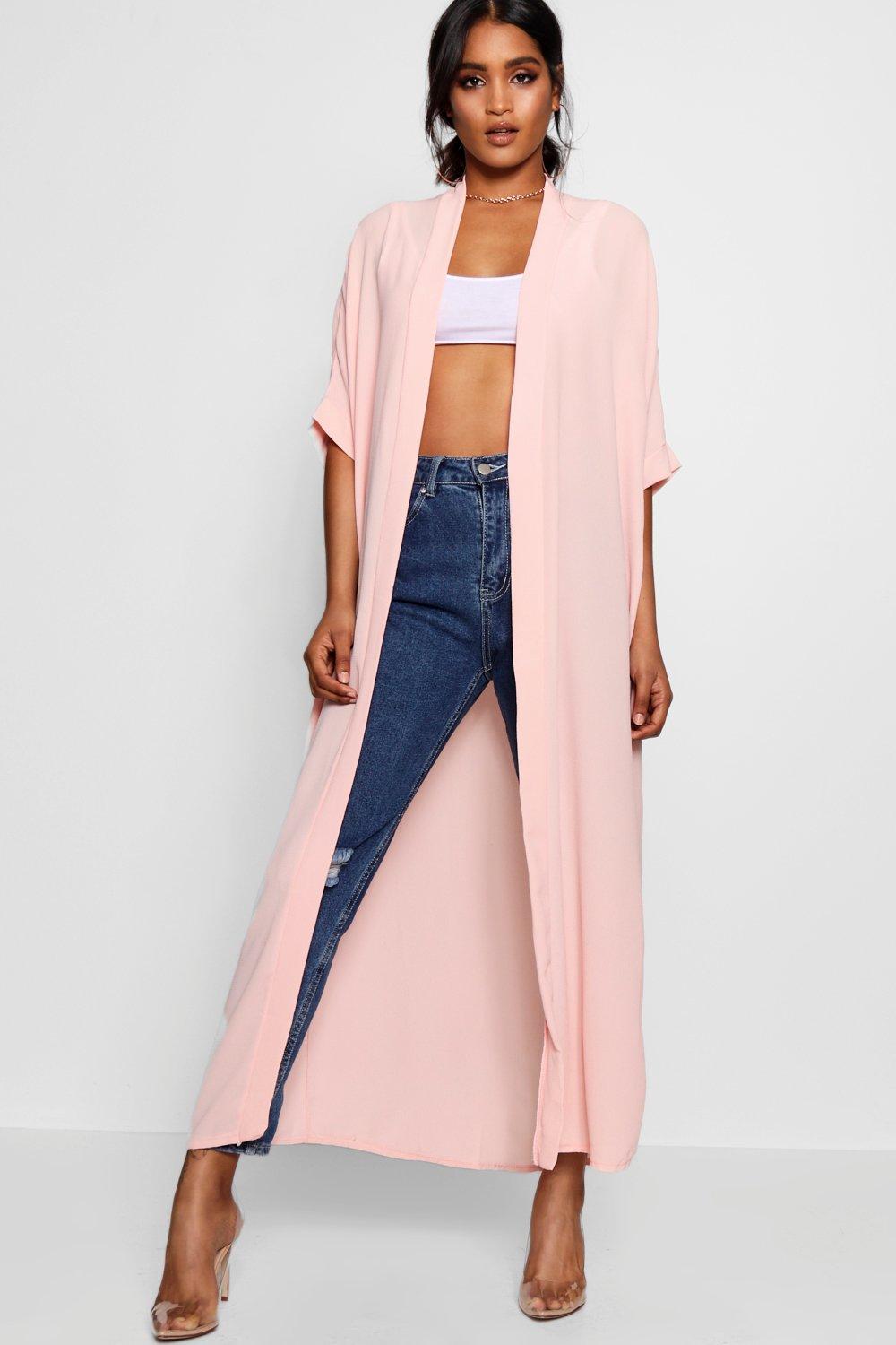 boohoo orange kimono