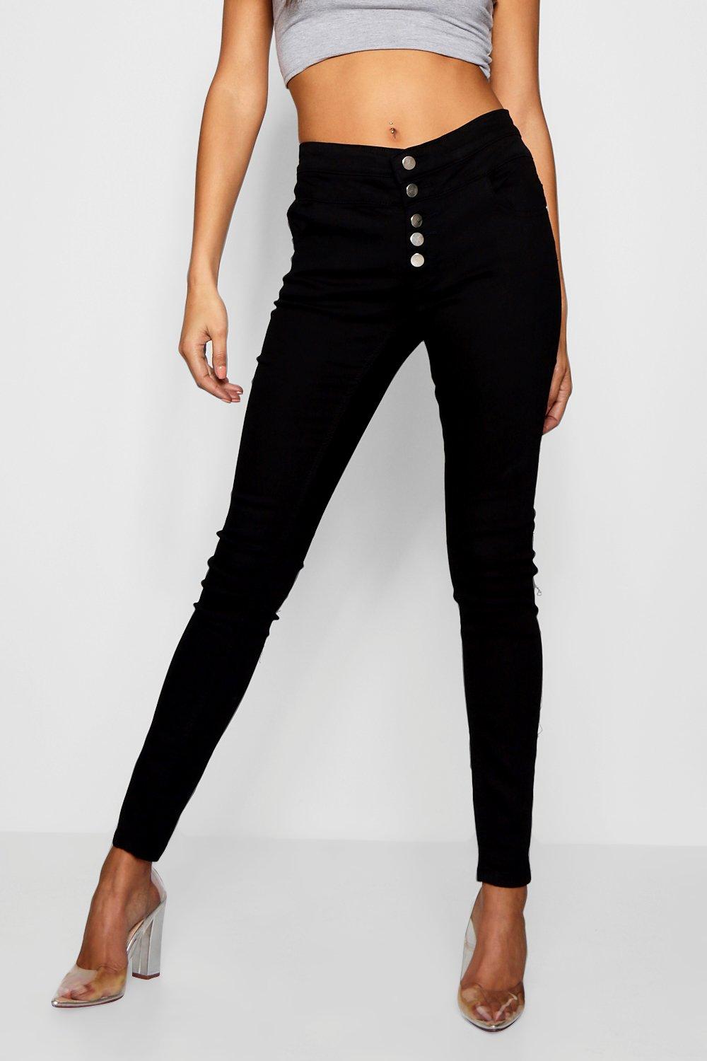 ultra high waisted black jeans