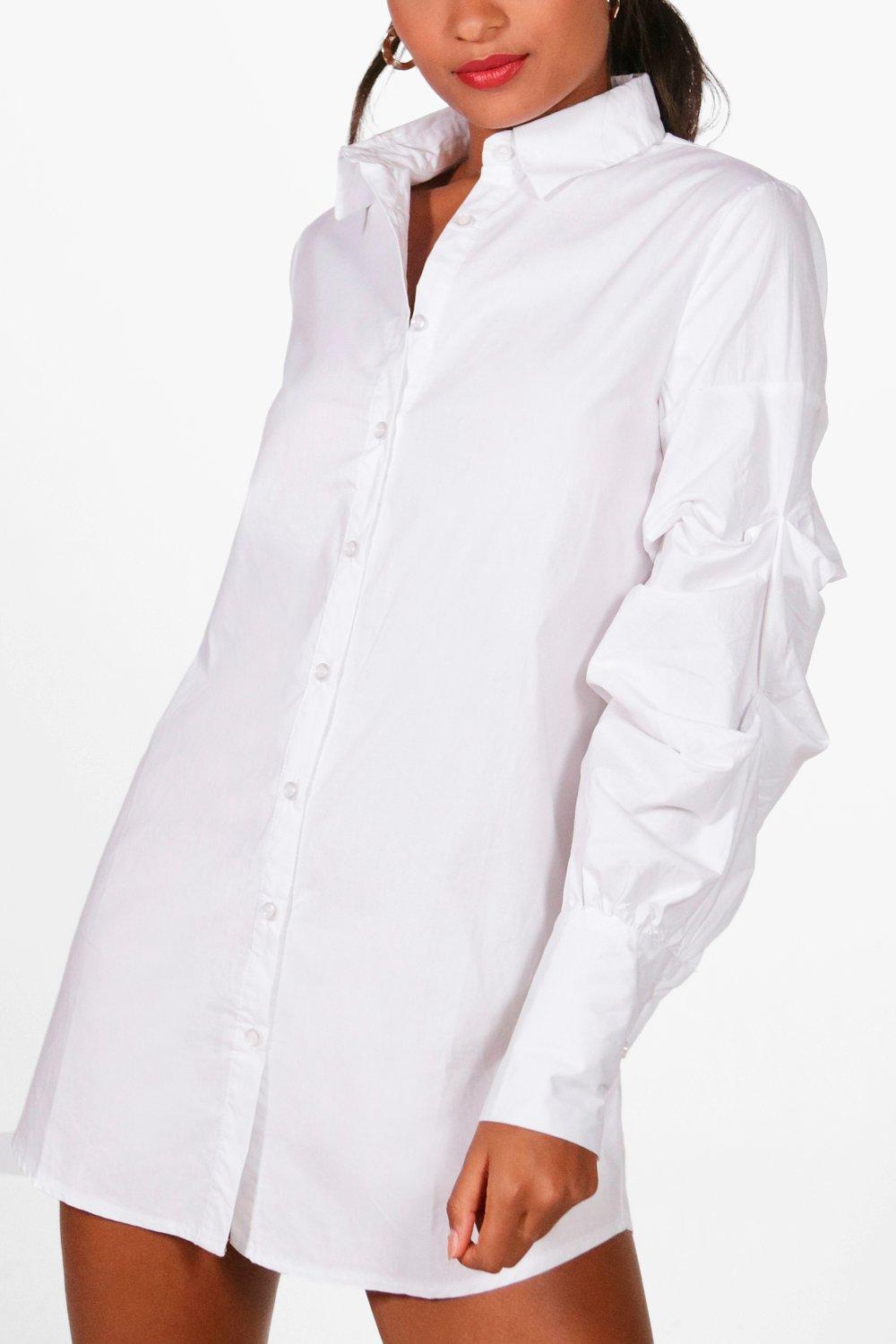 ruched sleeve shirt