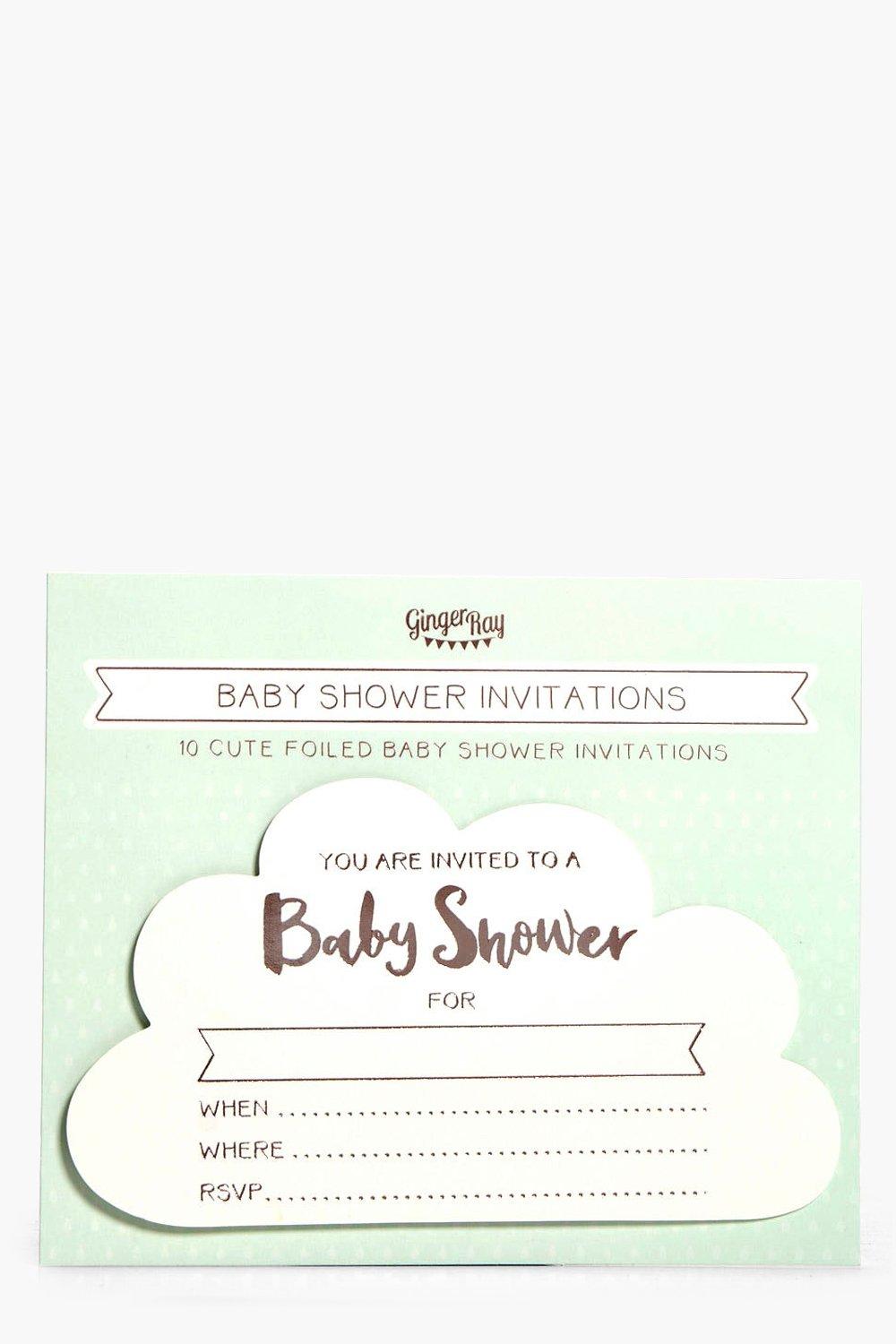 Baby Shower Hello World Invitations 10 Pack Boohoo