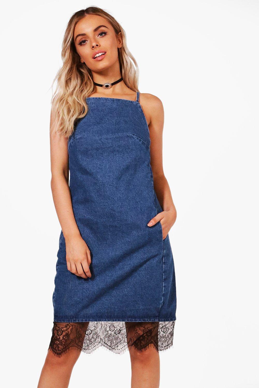 high neck pinafore dress