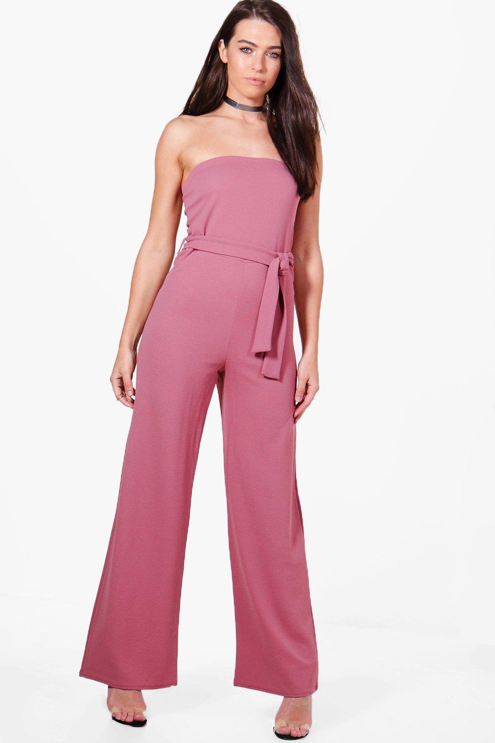 boohoo strapless jumpsuit