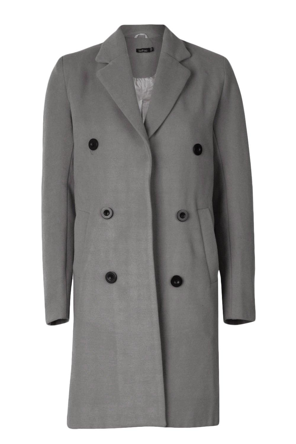 

Двубортное пальто, Grey