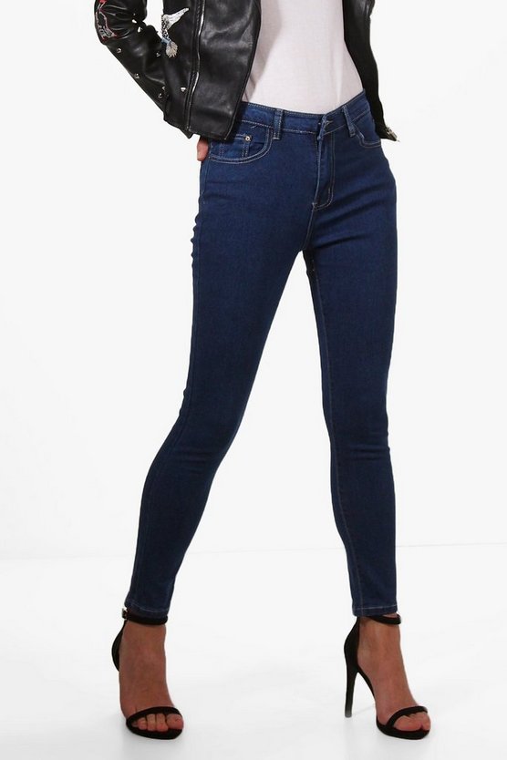 Louise Mid Rise Indigo Skinny Jeans