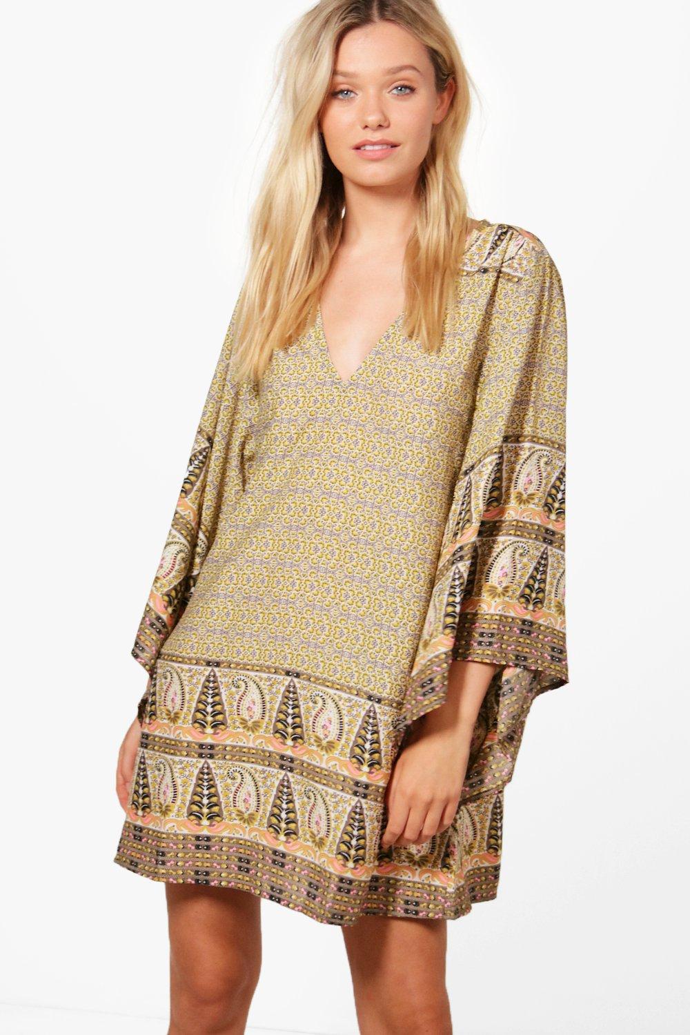 kimono shift dress