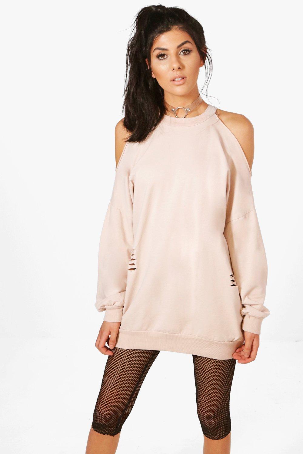 cold shoulder sweatshirt