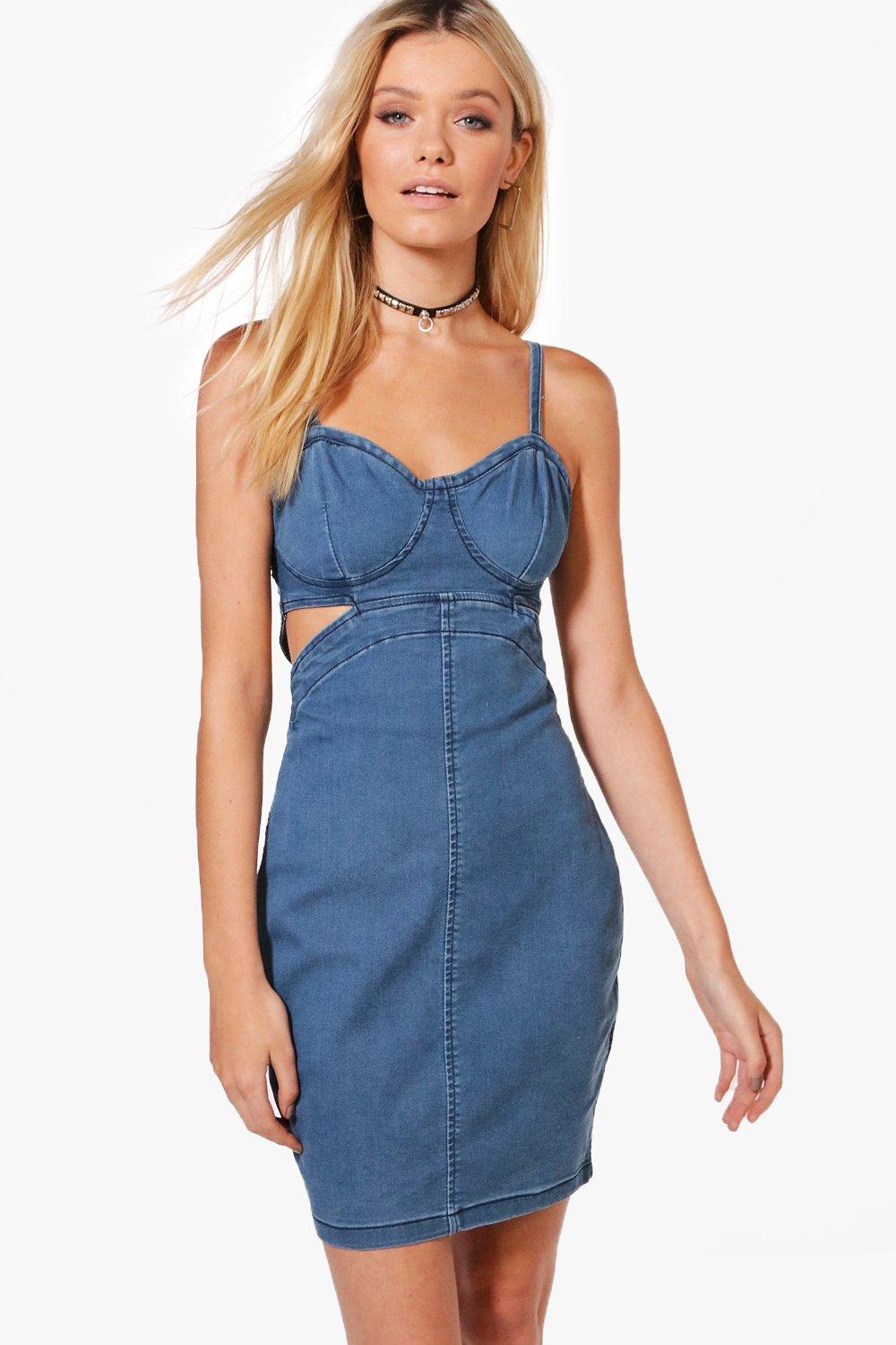 denim dress strappy