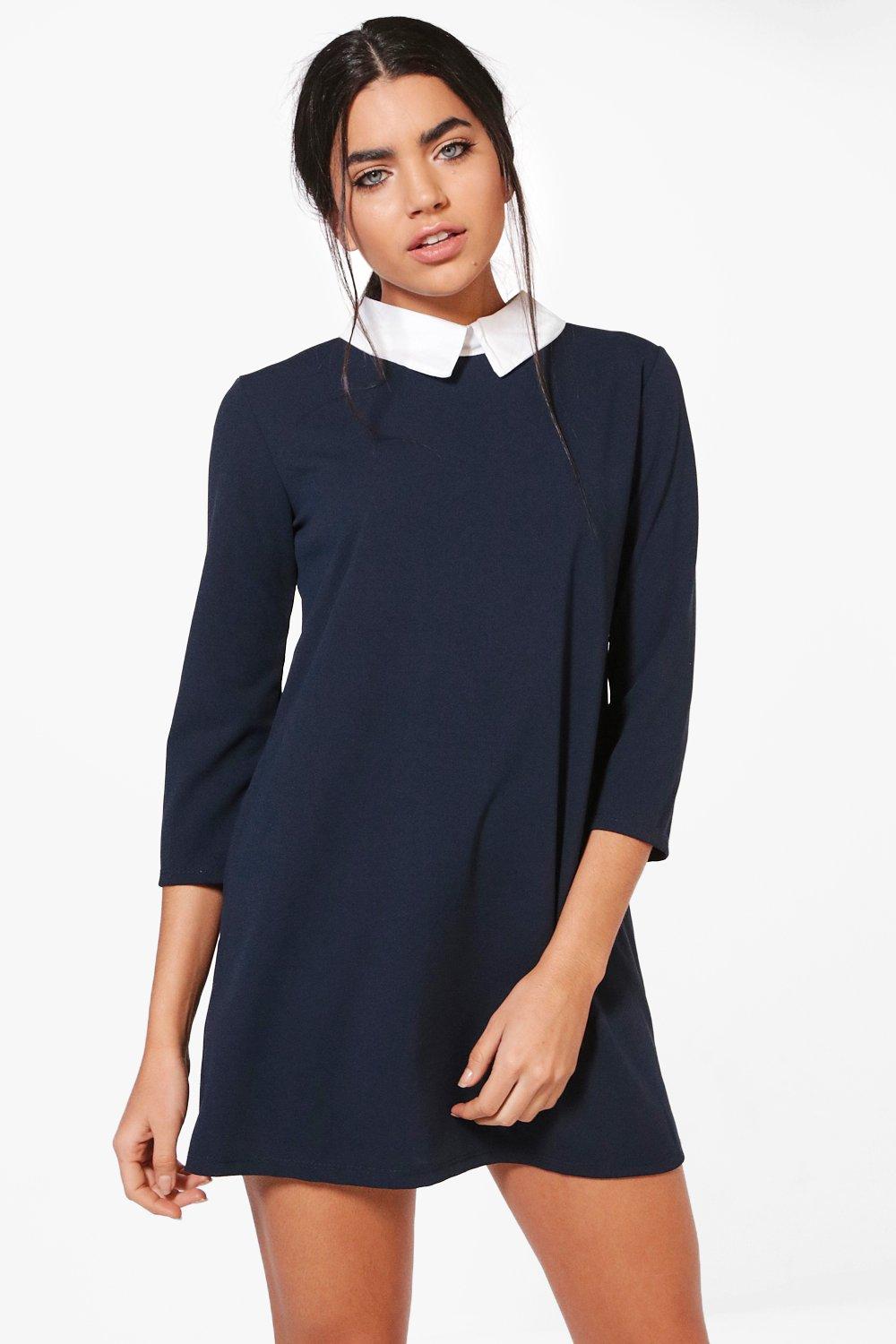 peter pan collar dress boohoo