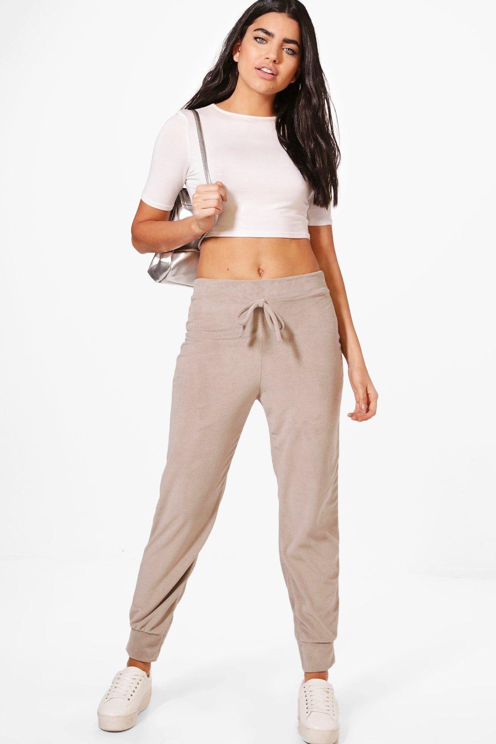 white tie waist joggers
