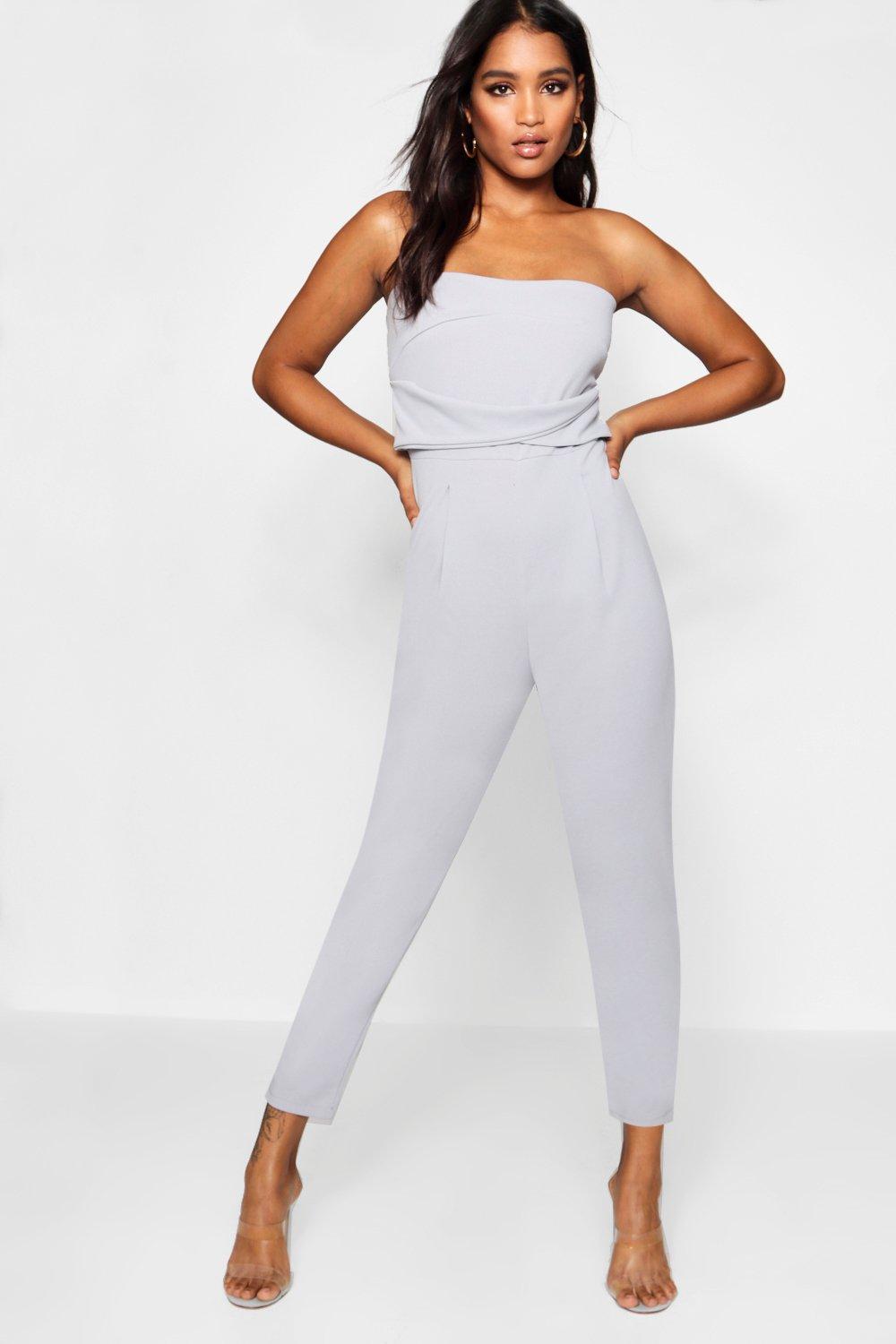 

Классический комбинезон Slim Fit в стиле бандо, Серый