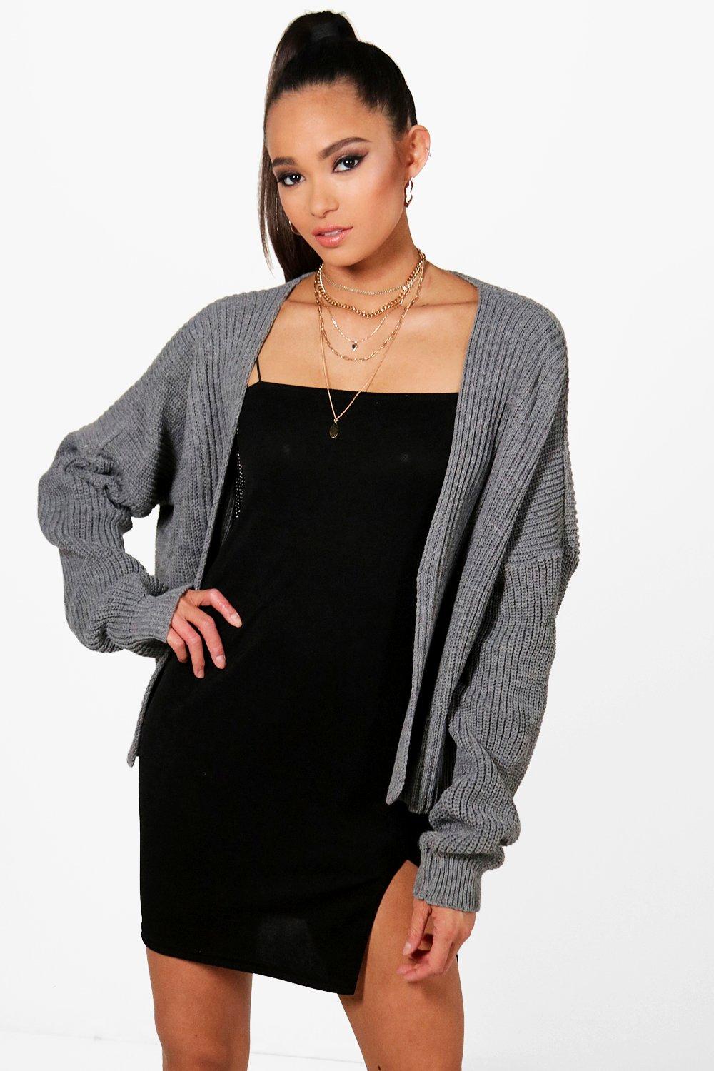 boohoo cropped cardigan