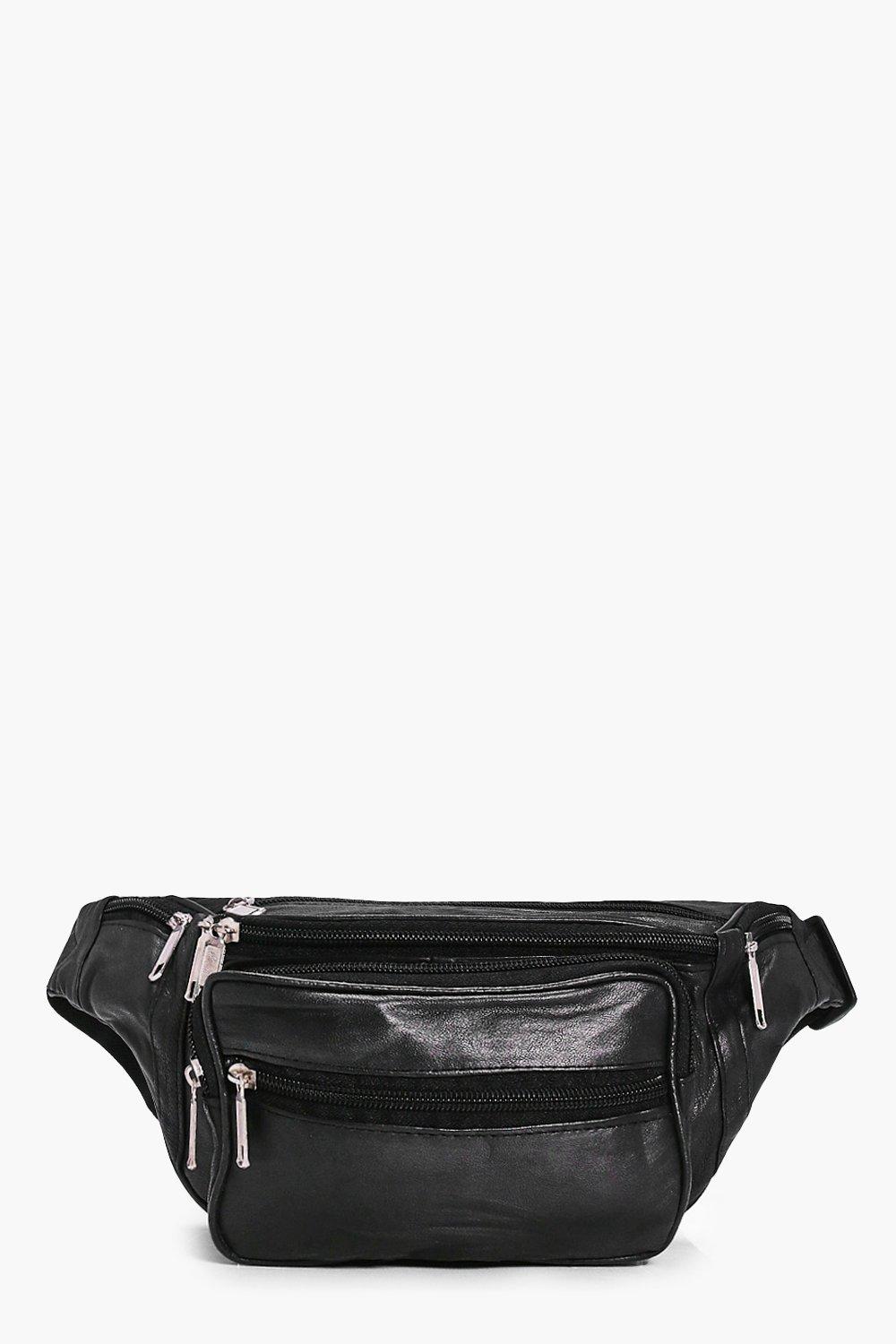 boohoo black bum bag