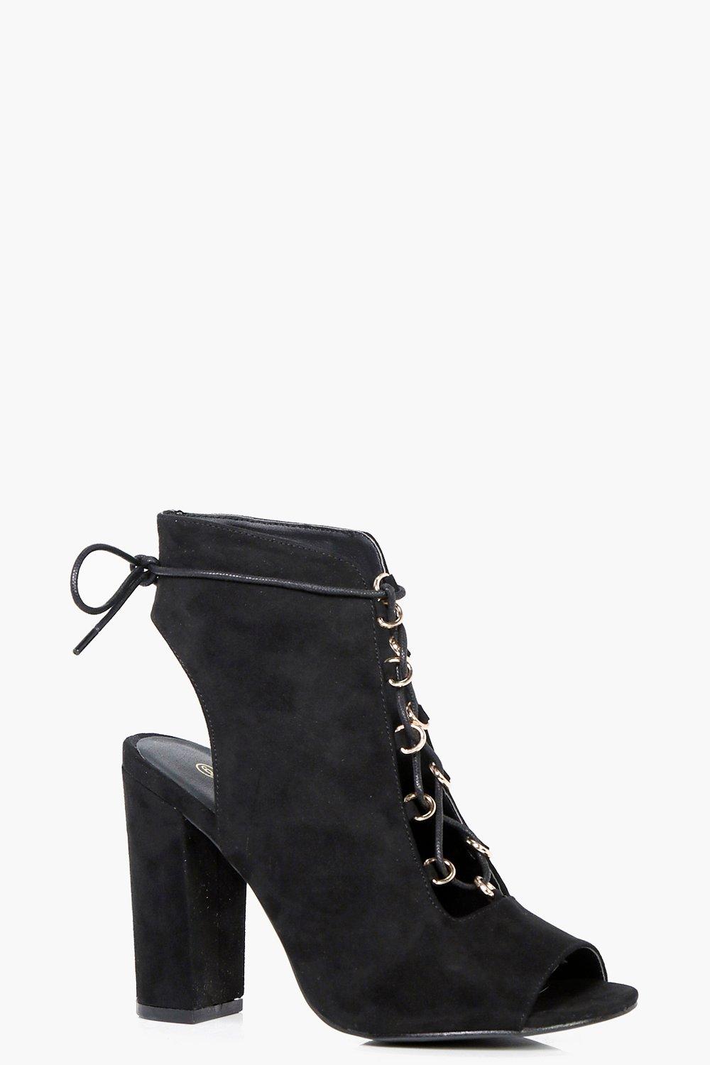 Tia Wide Fit Lace Up Shoe Boots | Boohoo