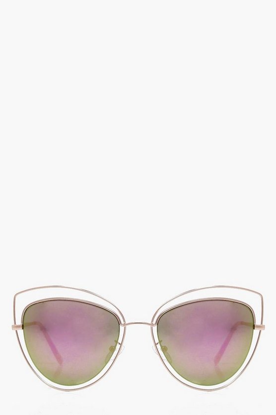 Evelyn Cut Out Frame Cat Eye Sunglasses