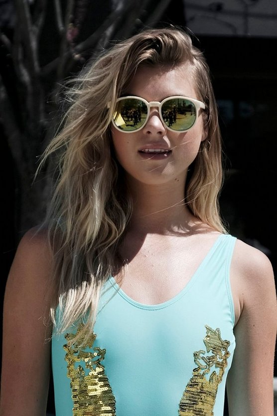 Lizzie Nude Revo Lense Round Fashion Glasses