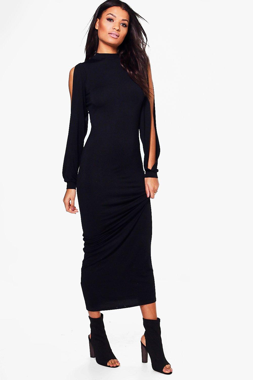 split sleeve maxi dress