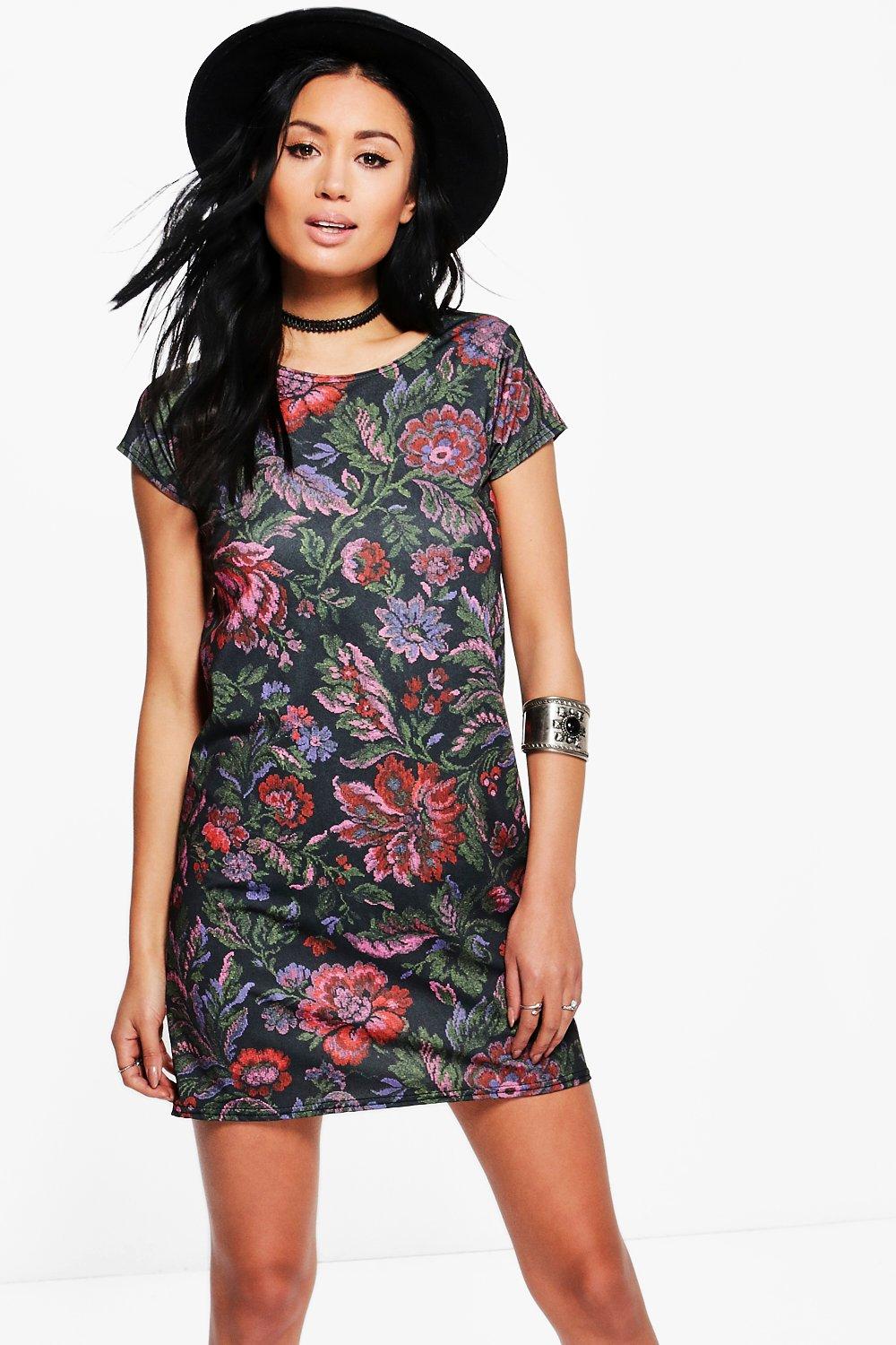 women's short sleeve shift dress