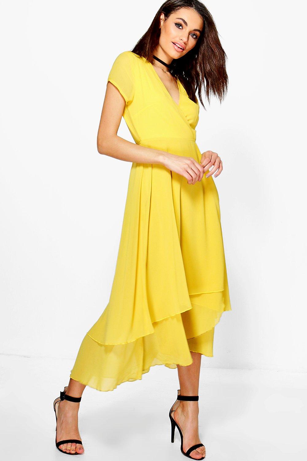 chiffon cap sleeves