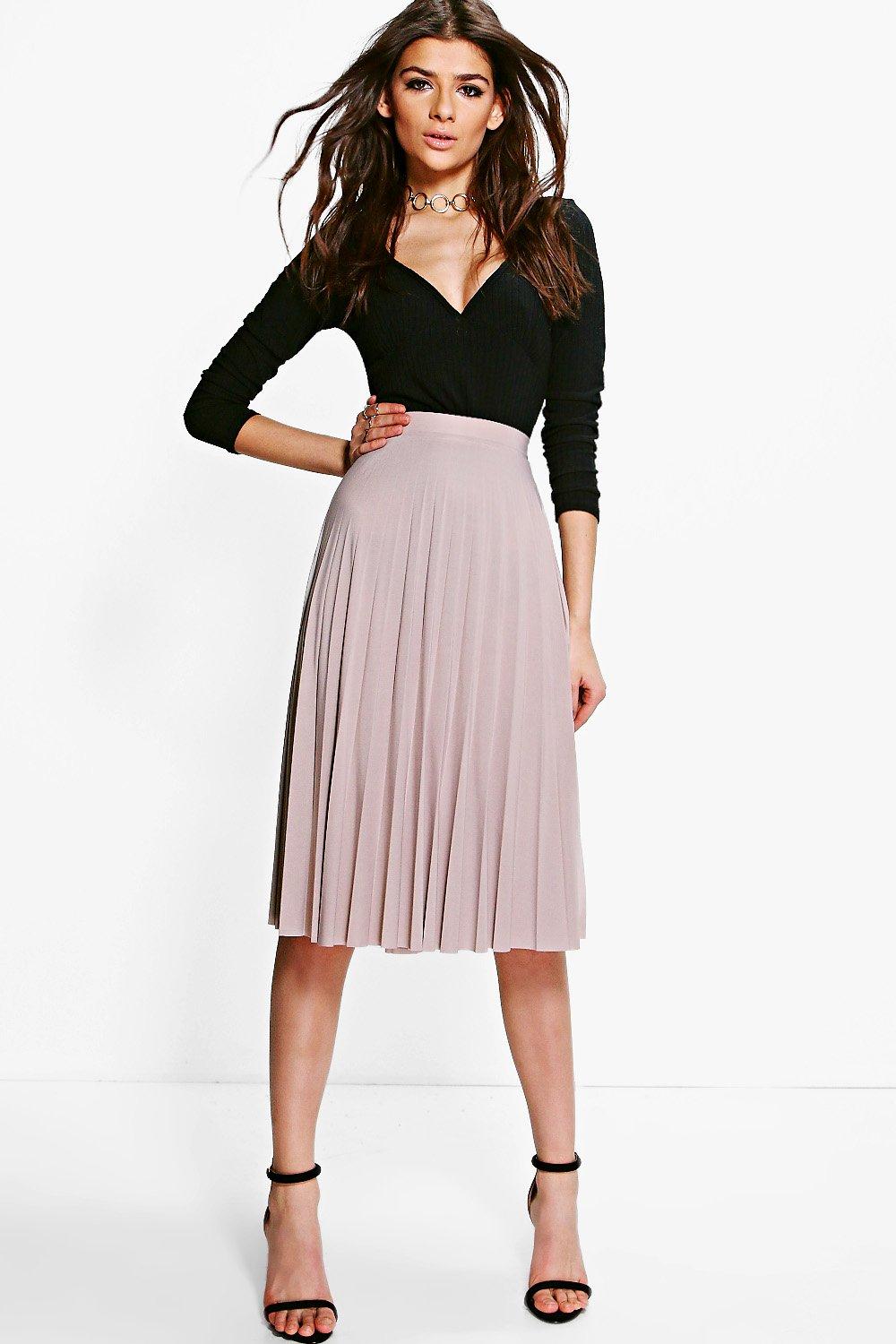 boohoo pleated skirt