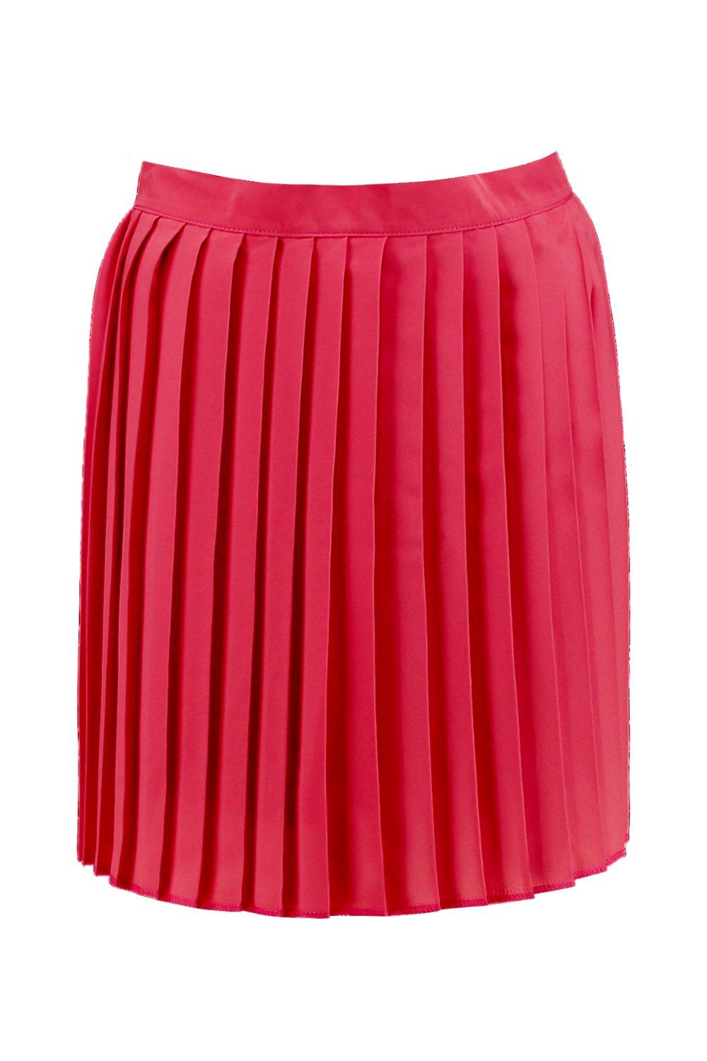 Boohoo Womens Cate Chiffon Pleated Mini Skirt | eBay