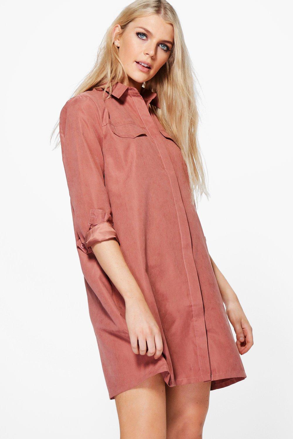 midi shirt dresses with sleeves