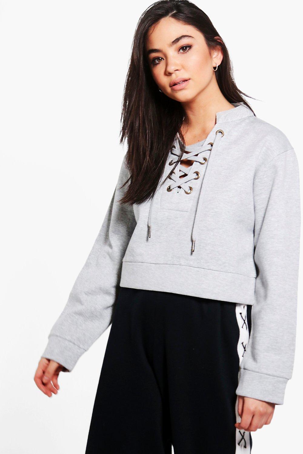 boohoo cropped sweatshirt