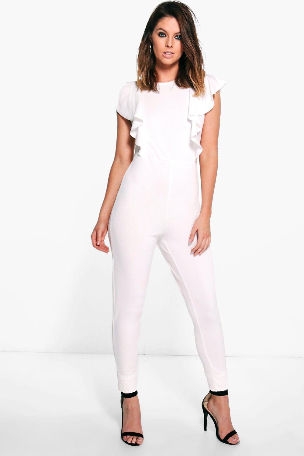 boohoo ruffle jumpsuit