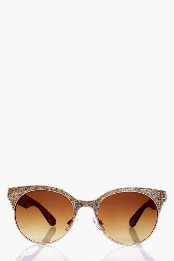 Glitter Frame Cat Eye Sunglasses