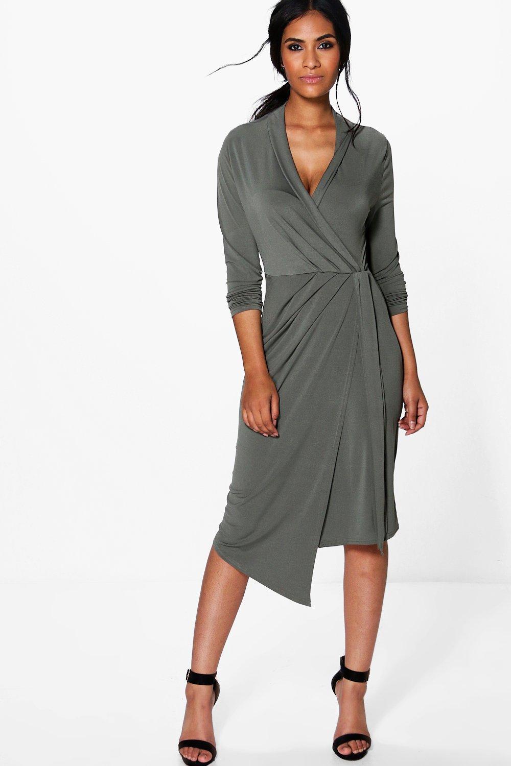 Wrap Midi Dress Long Sleeve Online ...