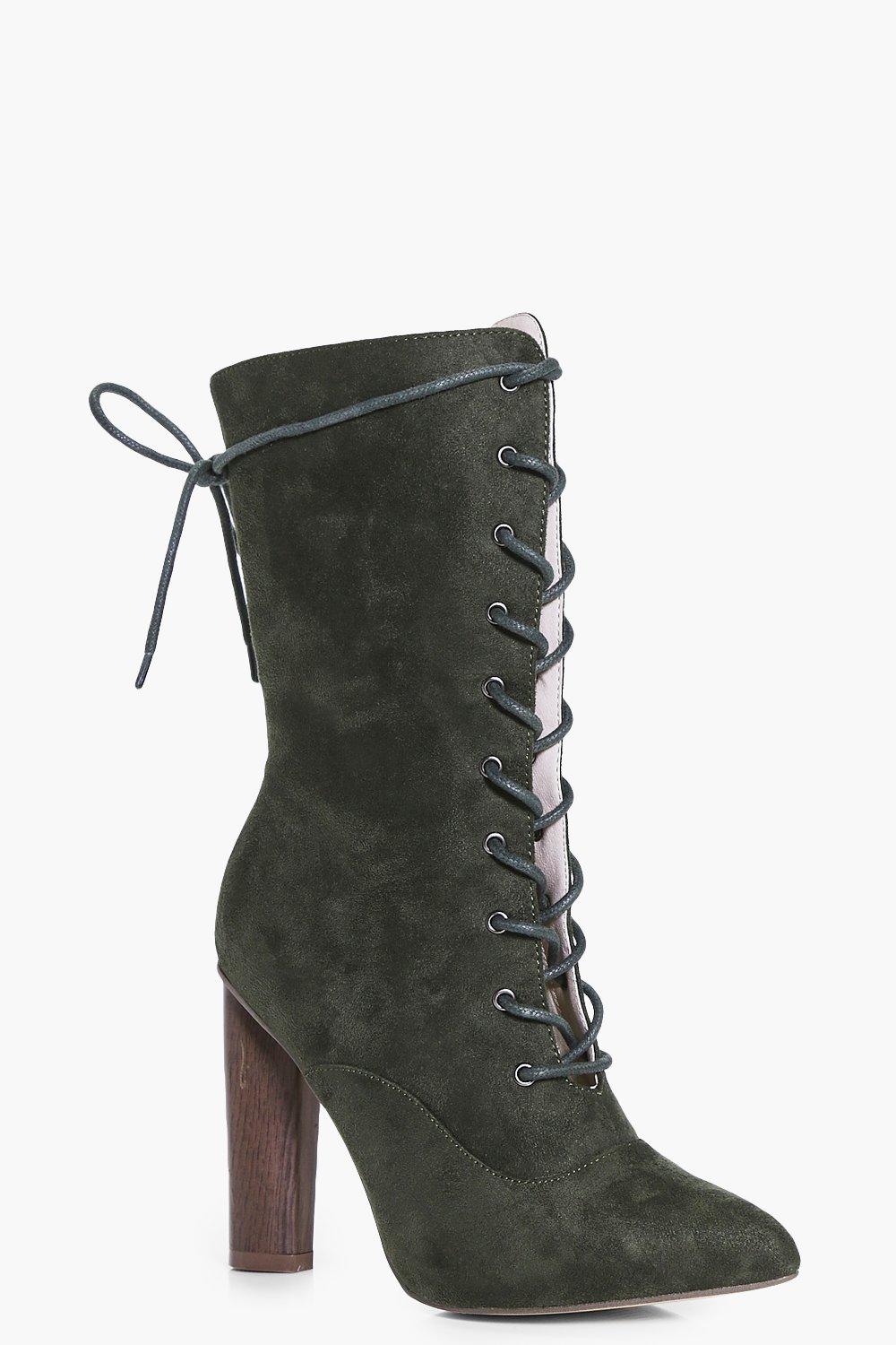 boohoo lace up boots