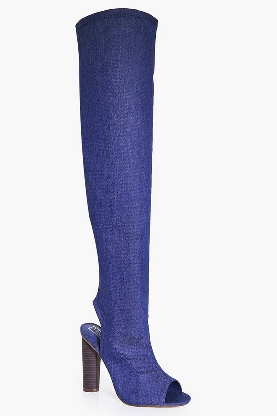 Betsy Peeptoe Over The Knee Boot