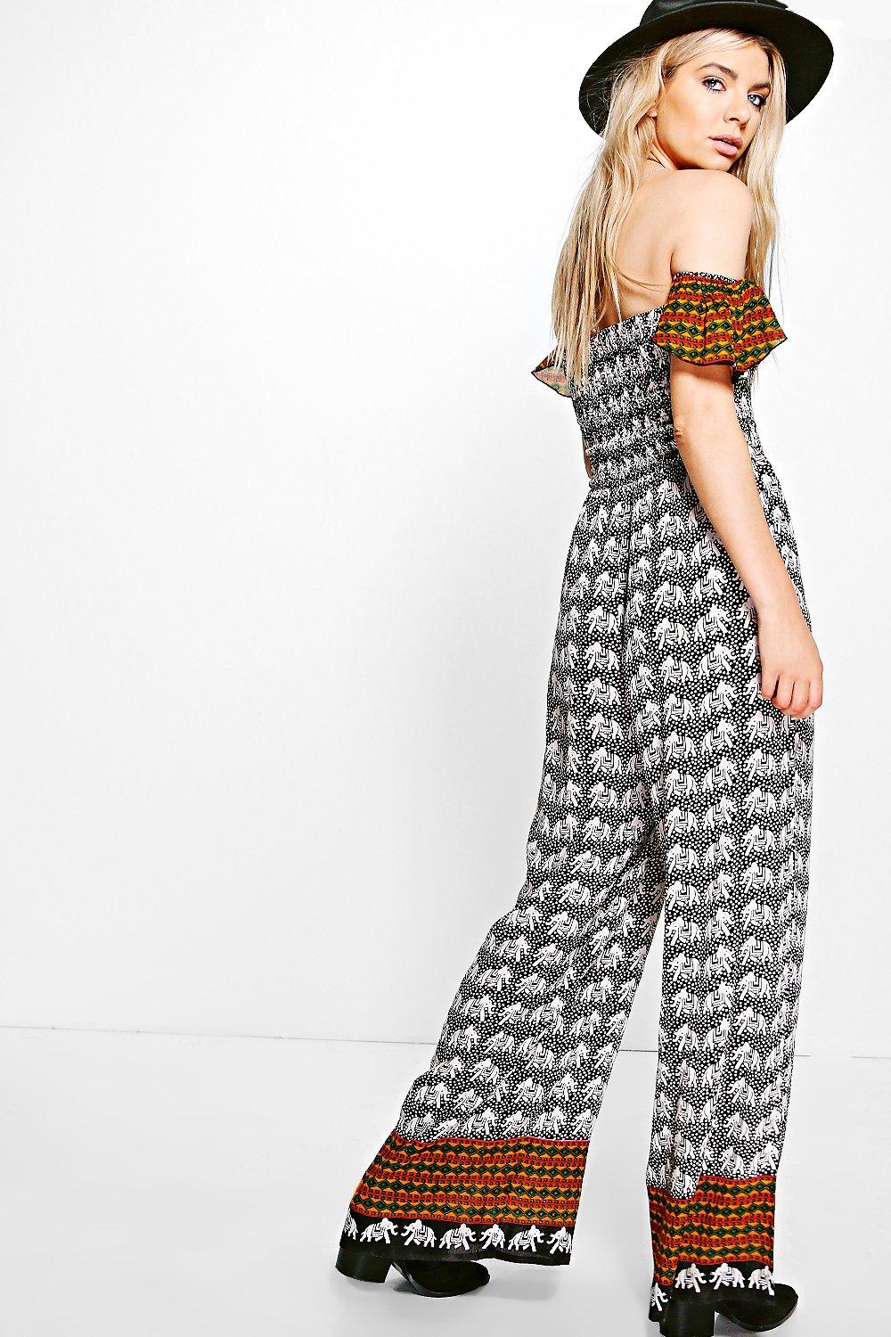 elephant print jumpsuit