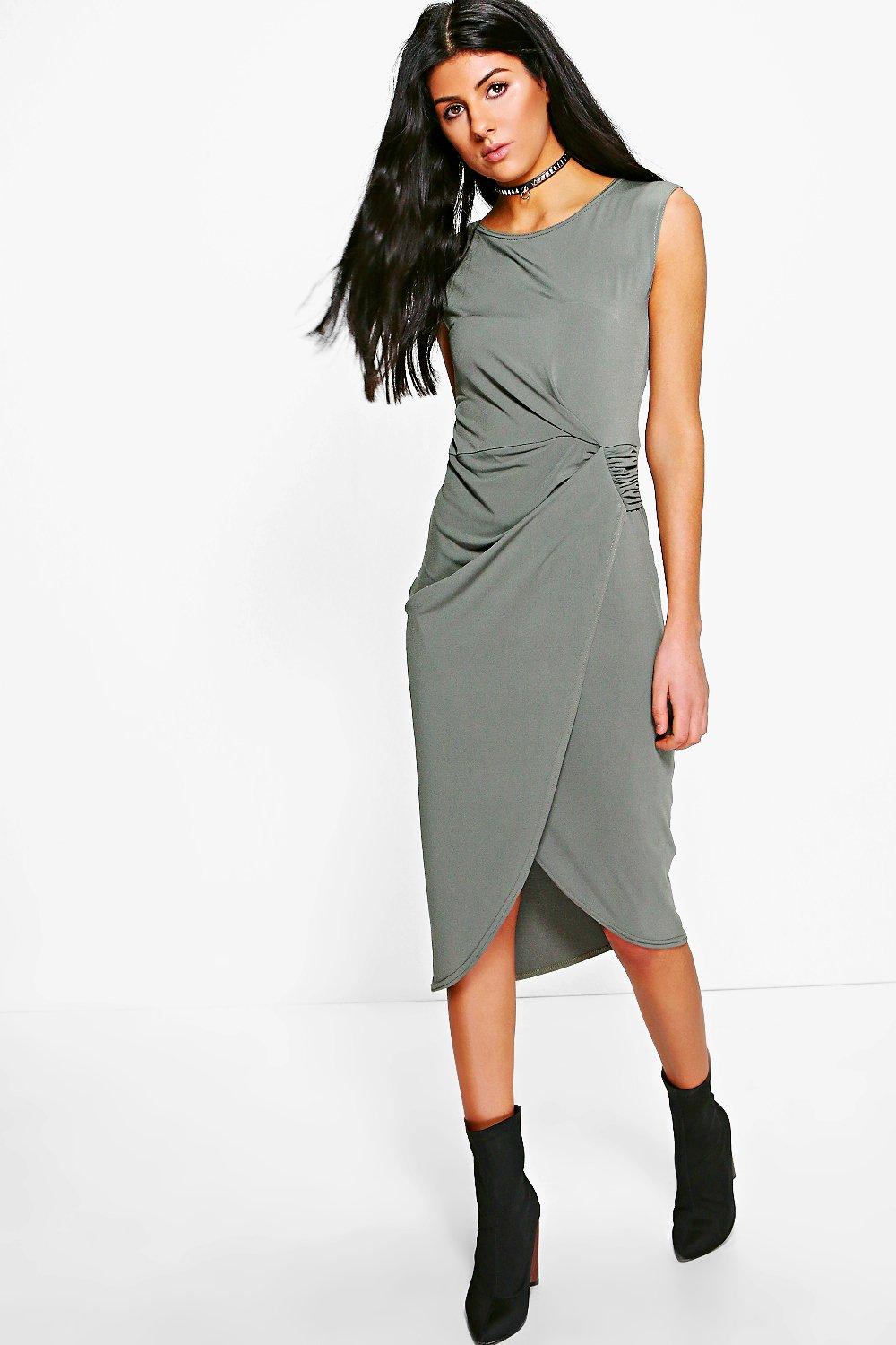 Drape Midi Dress