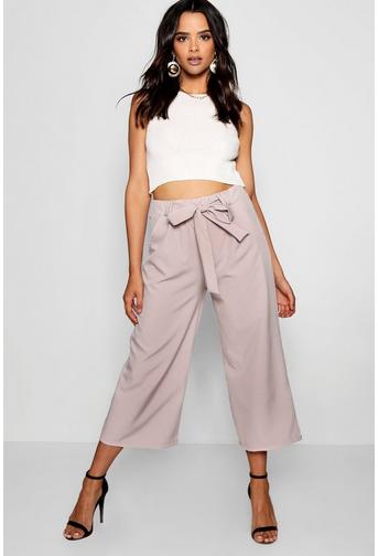 Skye Belted Tailored Culotte | Boohoo