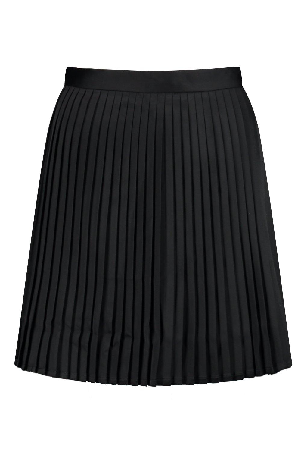 Boohoo Womens Emilia Matte Satin Pleated Mini Skirt | eBay