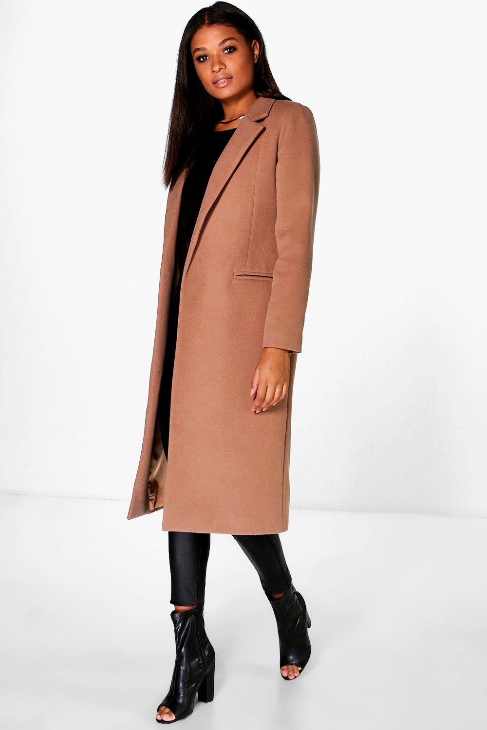 boohoo camel coat