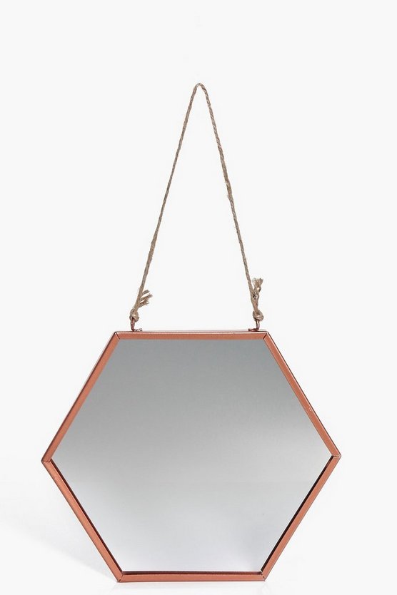 Copper Hexagon Mirror
