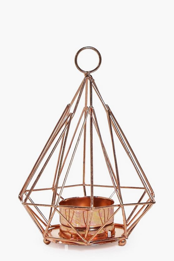 Copper Pyramid Candle Holder