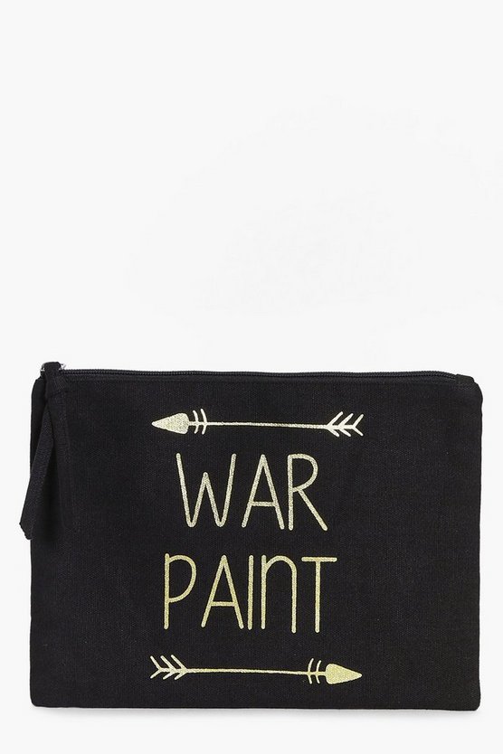 War Paint Foil Print Make Up Bag