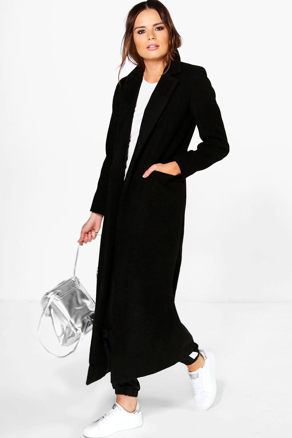 Boohoo Womens Keira Maxi Length Tailored Coat | eBay