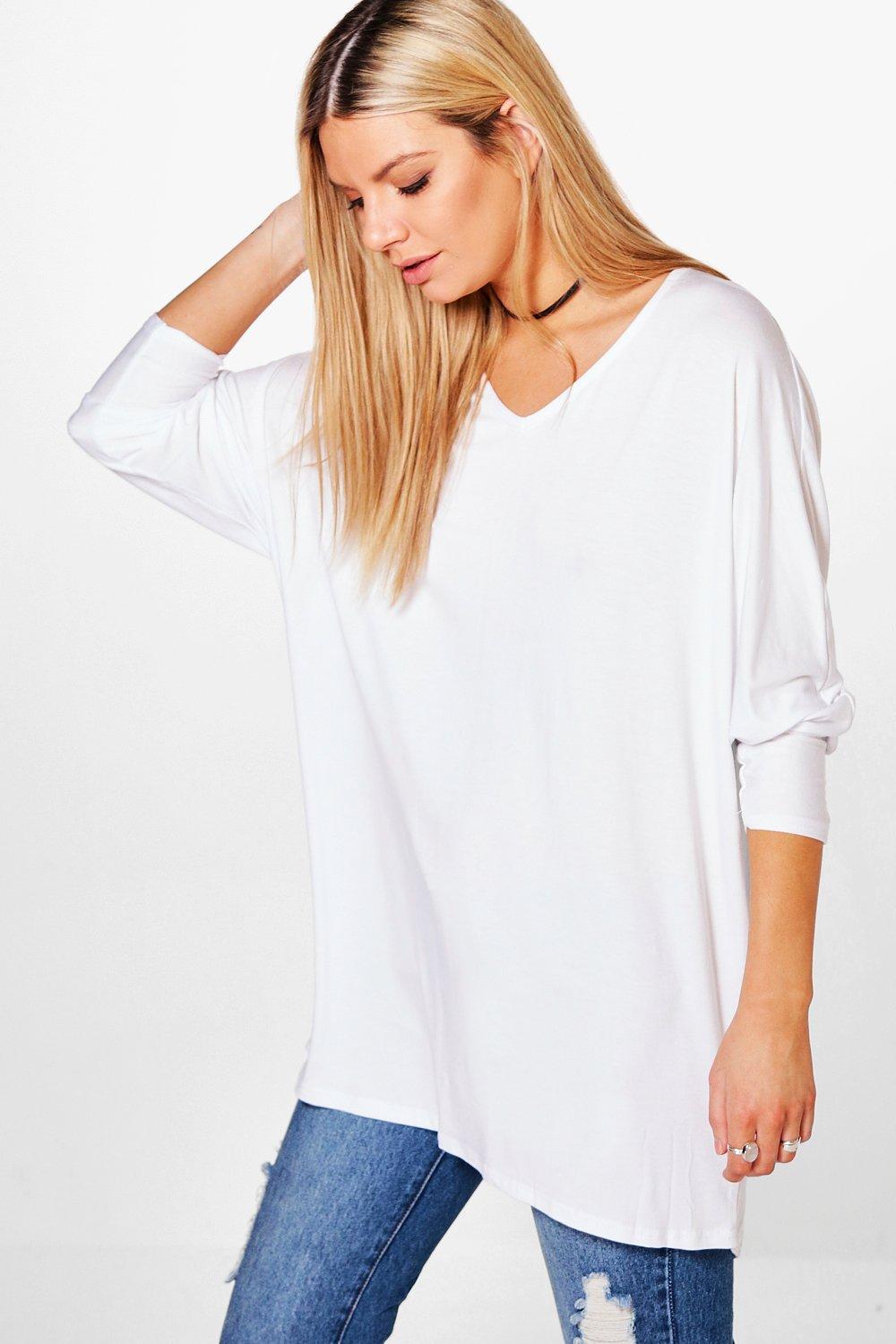 Boohoo Womens Jasmin Long Sleeve Oversized T-Shirt | eBay