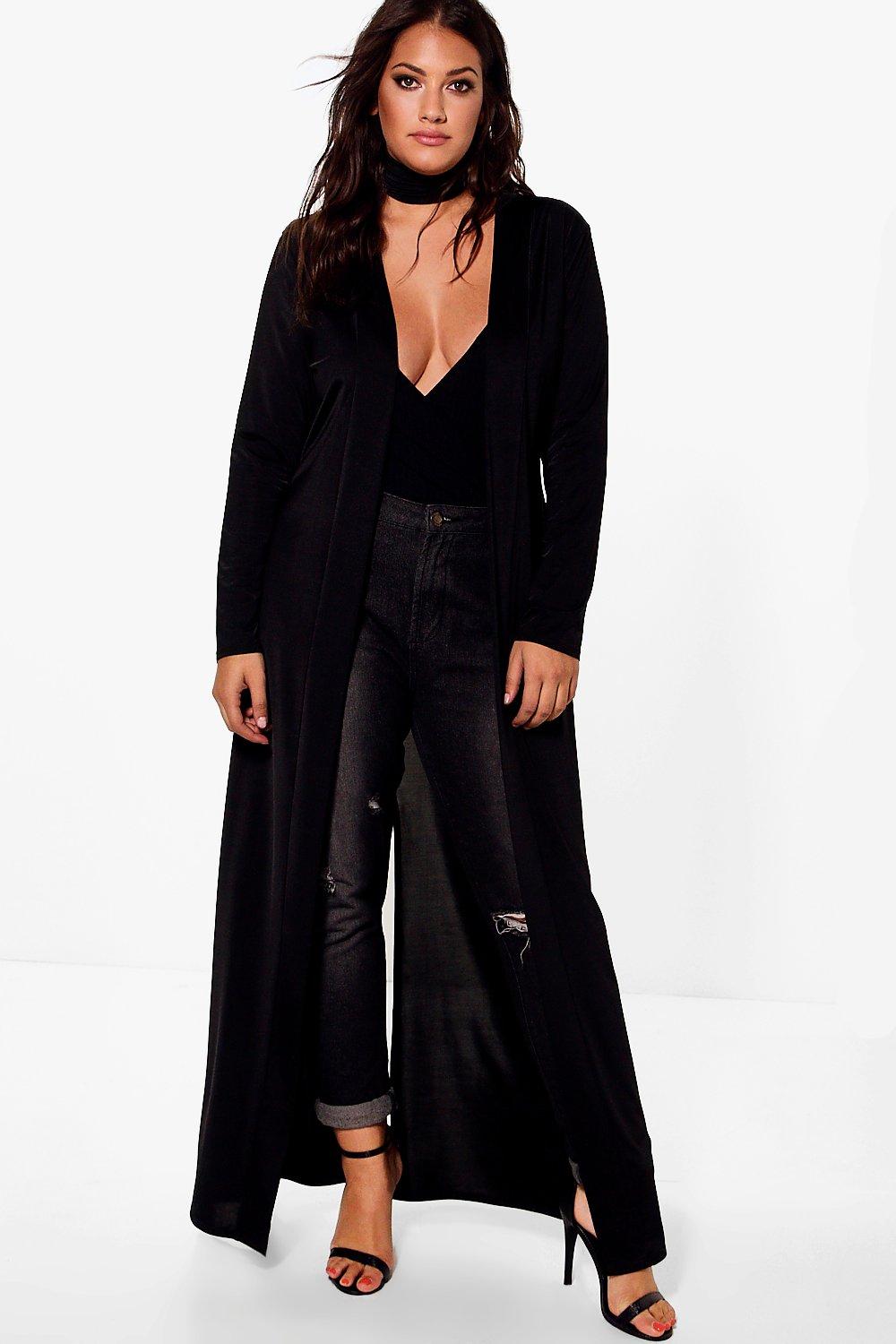 Boohoo Womens Jordyn Choker Detail Maxi Duster Coat