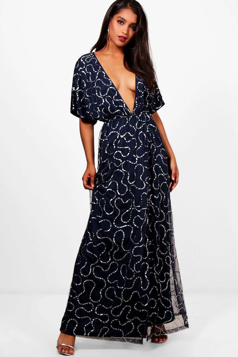 boohoo sequin maxi