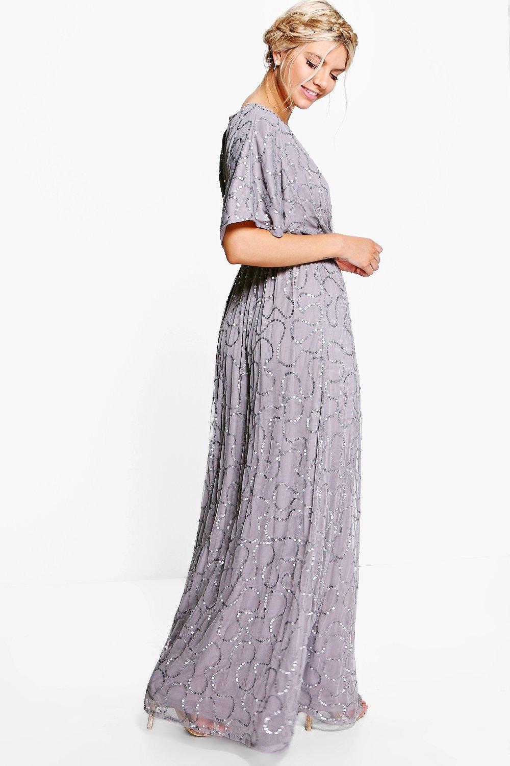 boohoo sequin maxi