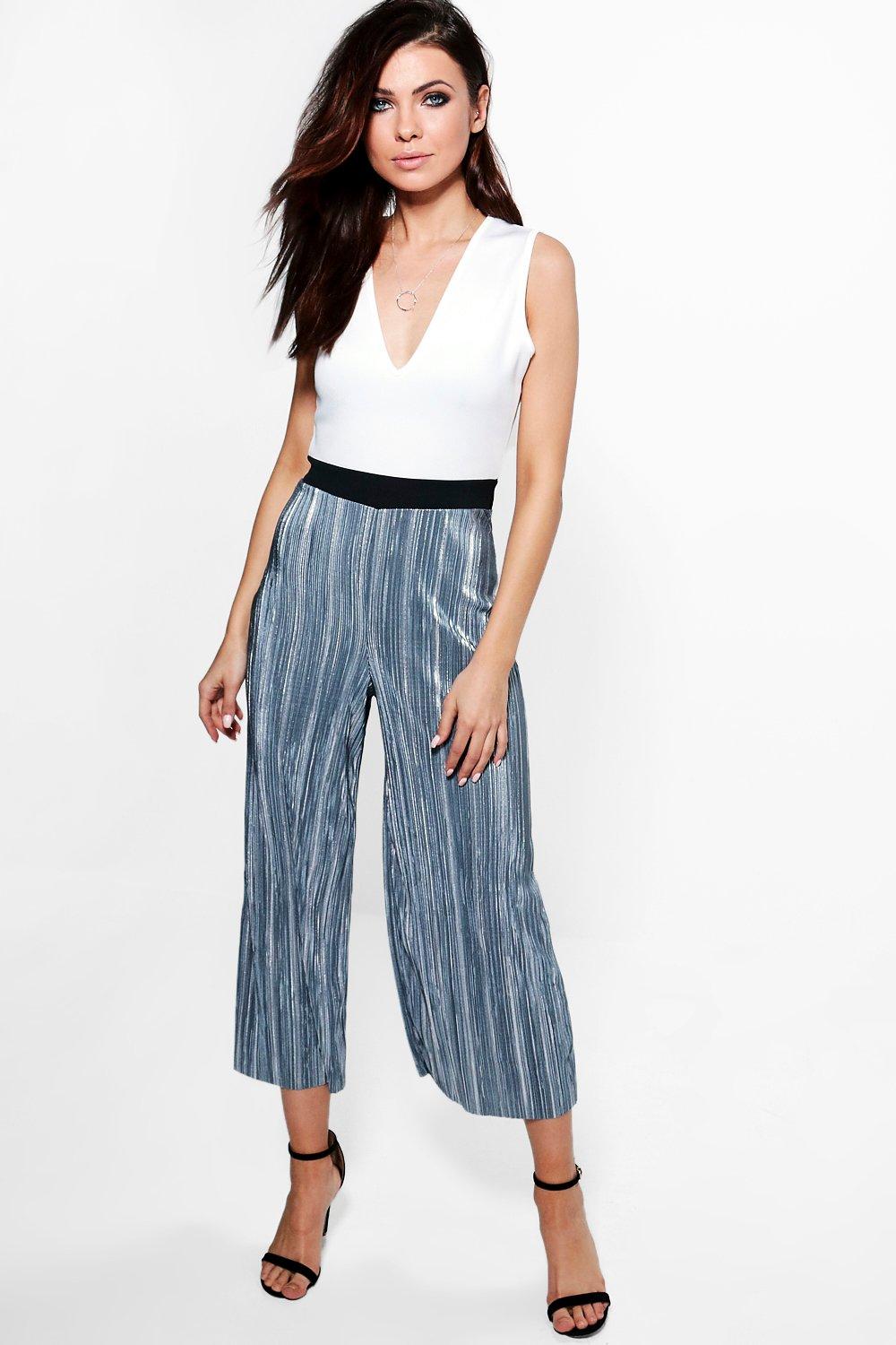 boohoo pleated jumpsuit