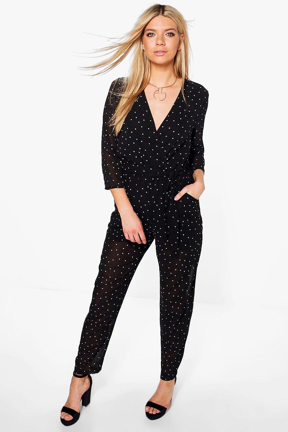 boohoo spotty jumpsuit